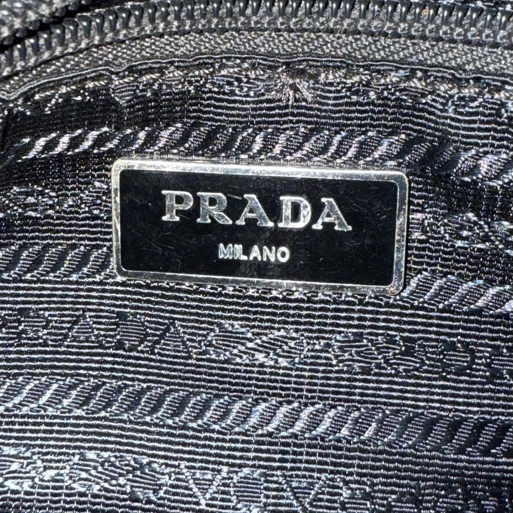 Prada Enameled Metal Triangle Messenger Bag - Picture 13 of 16